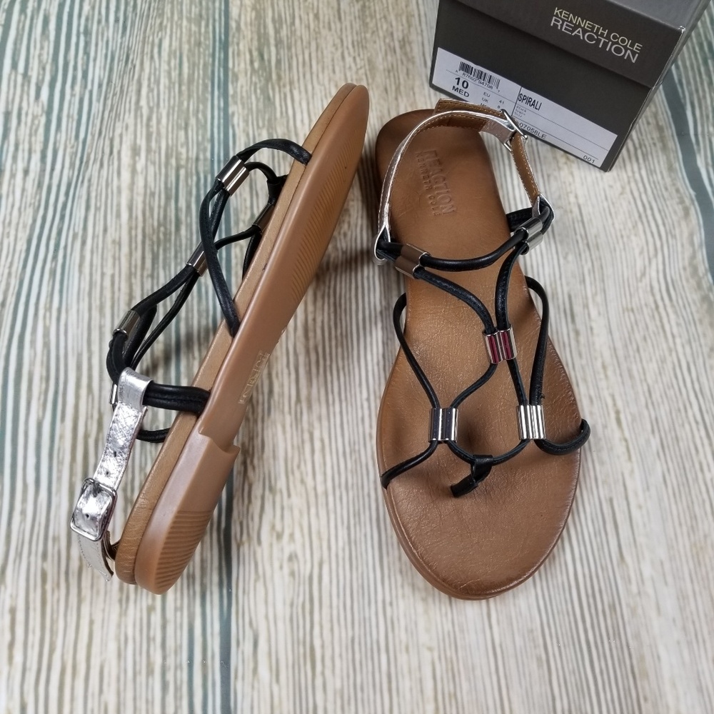New KENNETH COLE REACTION leather thong sandals